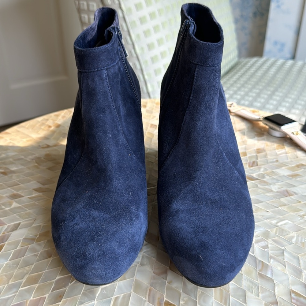 Unisa Blue Suede Ankle Boots size 40- US 9 purchased in Paris- like new